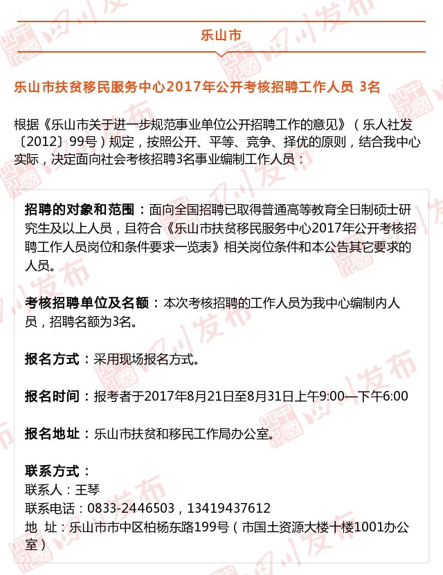 乐山市机关事务管理局最新招聘公告概览